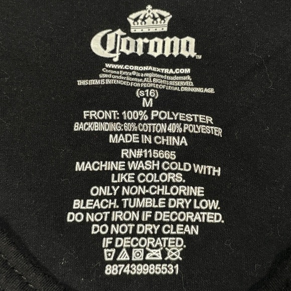 Corona Extra Palm Tree Beach Ocean Tank Top - Size Medium - Picture 4 of 4